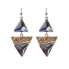 Fashion AAA Zircon Triangle Shape Earring For Lady